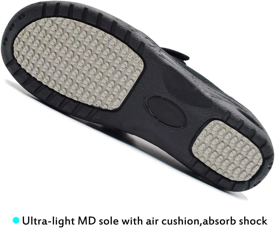Mei MACLEOD Women's Extra Wide Shoes with Adjustable Strap Wide Width Sneakers Arthritis Edema Walking Shoes for Elderly Diabetic