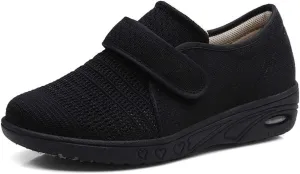 Mei MACLEOD Women's Extra Wide Shoes with Adjustable Strap Wide Width Sneakers Arthritis Edema Walking Shoes for Elderly Diabetic