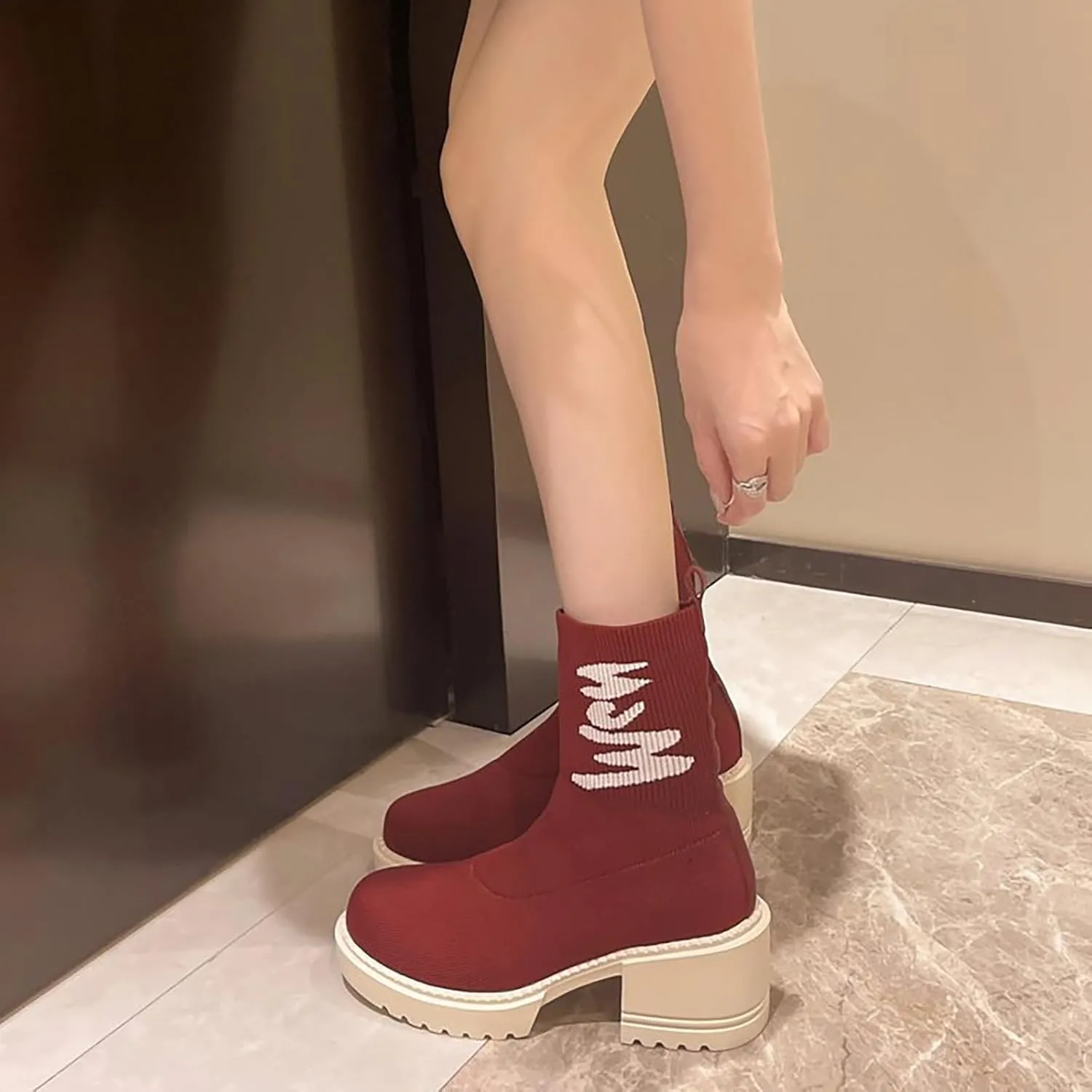Men Ankle Boots White Booties Womens Wide Width Boots Chunky Brown Boots Black Ankle Boots for Women Chunky Heel Wide Width Women Ankle Boots No Heel