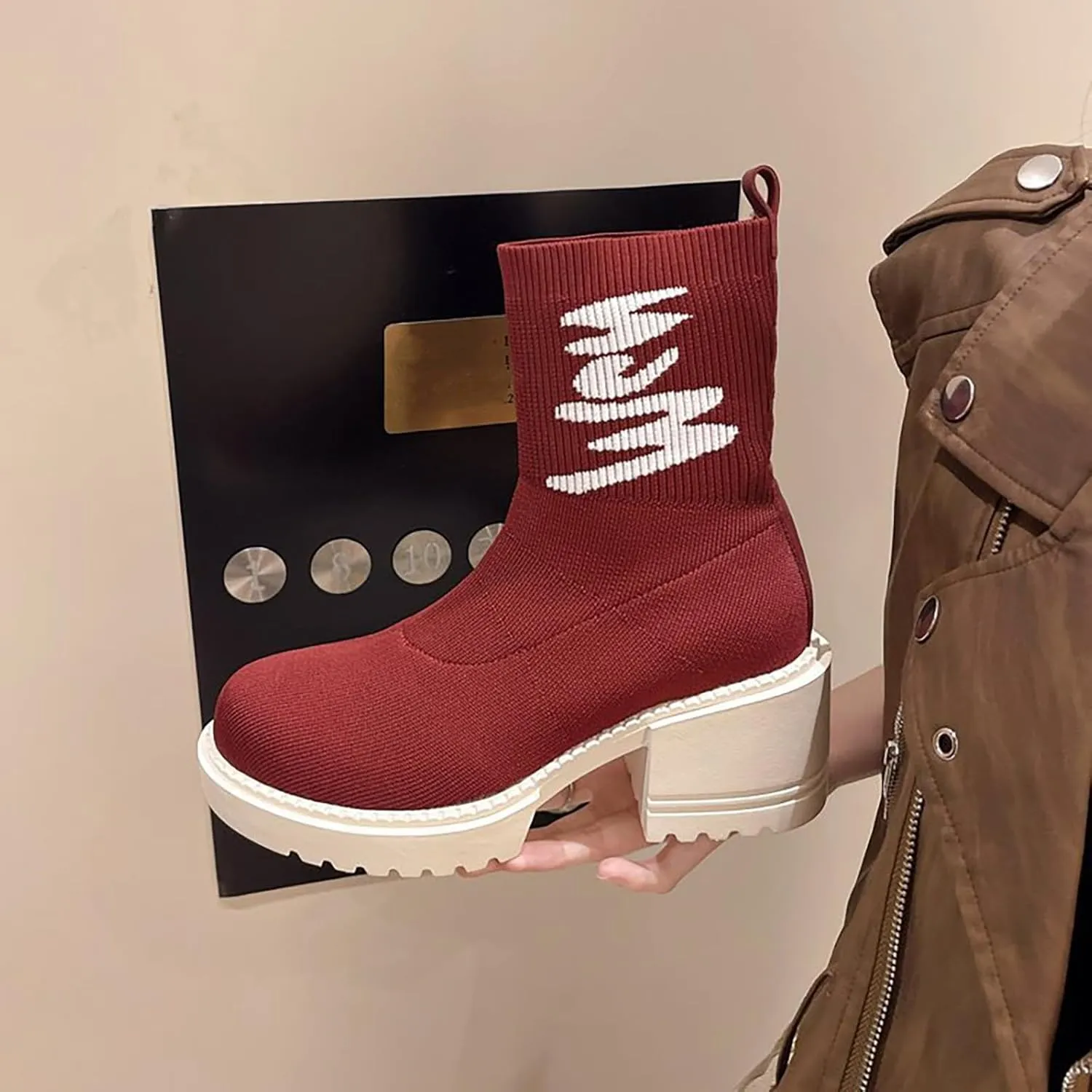 Men Ankle Boots White Booties Womens Wide Width Boots Chunky Brown Boots Black Ankle Boots for Women Chunky Heel Wide Width Women Ankle Boots No Heel