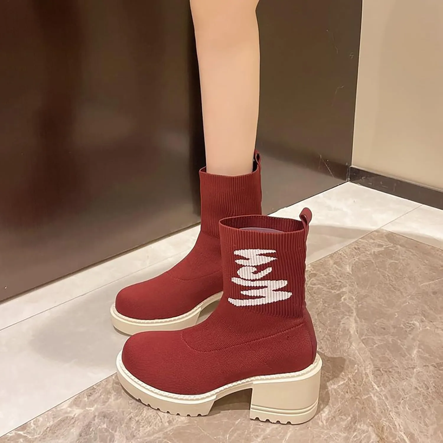 Men Ankle Boots White Booties Womens Wide Width Boots Chunky Brown Boots Black Ankle Boots for Women Chunky Heel Wide Width Women Ankle Boots No Heel