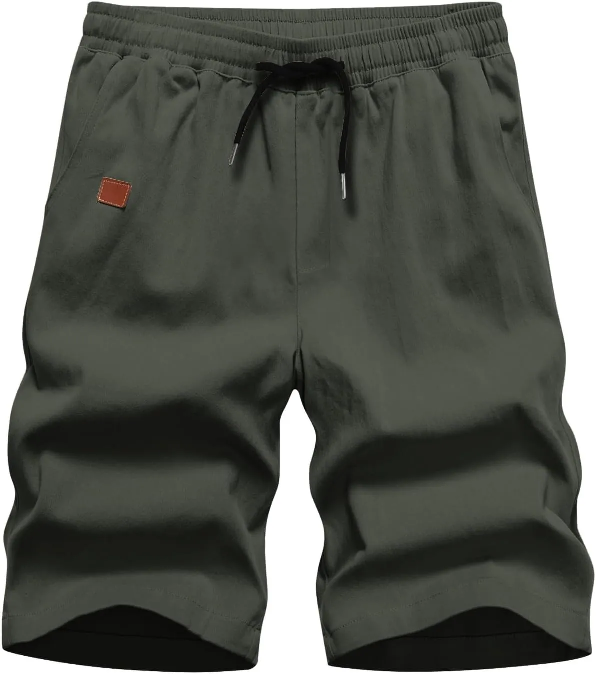 Men Athletic Shorts Summer Casual Cargo Shorts Elastic High Waisted Shorts Workout Golf Drawstring Shorts with Pocket