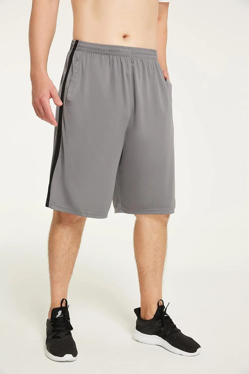 Men's Basketball Shorts with Pockets Athletic Running Shorts Workout Training Gym Shorts