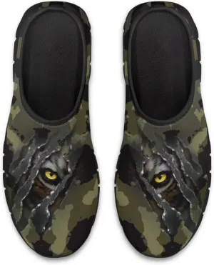 Men's Camouflage Sneakers Casual Low Top Slip On Comfort Breathable Outdoor Walking Shoes for Man Black US 5-14