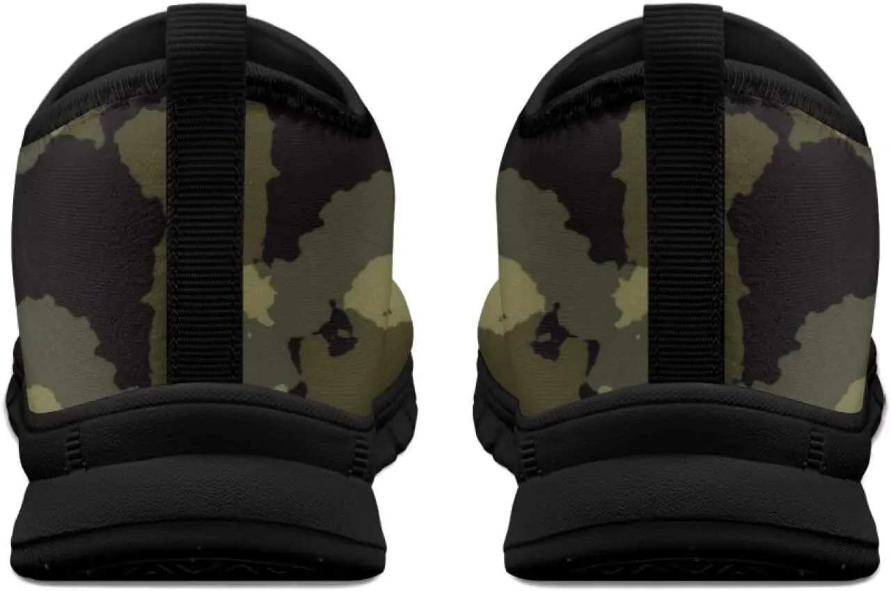 Men's Camouflage Sneakers Casual Low Top Slip On Comfort Breathable Outdoor Walking Shoes for Man Black US 5-14