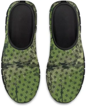 Men's Camouflage Sneakers Casual Low Top Slip On Comfort Breathable Outdoor Walking Shoes for Man Black US 5-14