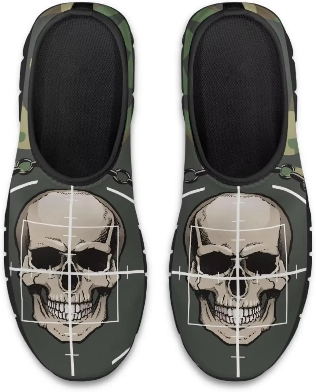 Men's Camouflage Sneakers Casual Low Top Slip On Comfort Breathable Outdoor Walking Shoes for Man Black US 5-14