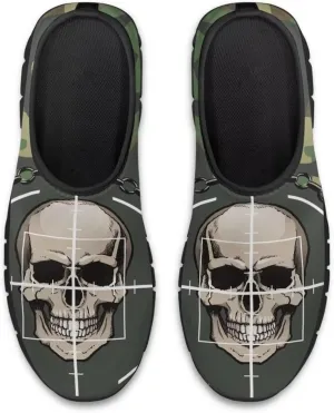 Men's Camouflage Sneakers Casual Low Top Slip On Comfort Breathable Outdoor Walking Shoes for Man Black US 5-14
