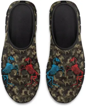 Men's Camouflage Sneakers Casual Low Top Slip On Comfort Breathable Outdoor Walking Shoes for Man Black US 5-14