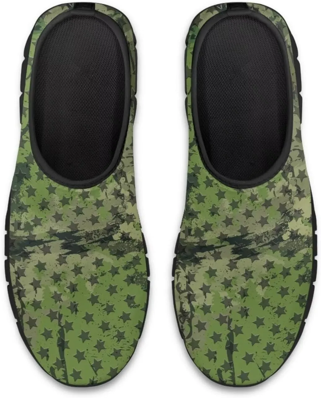 Men's Camouflage Sneakers Casual Low Top Slip On Comfort Breathable Outdoor Walking Shoes for Man Black US 5-14