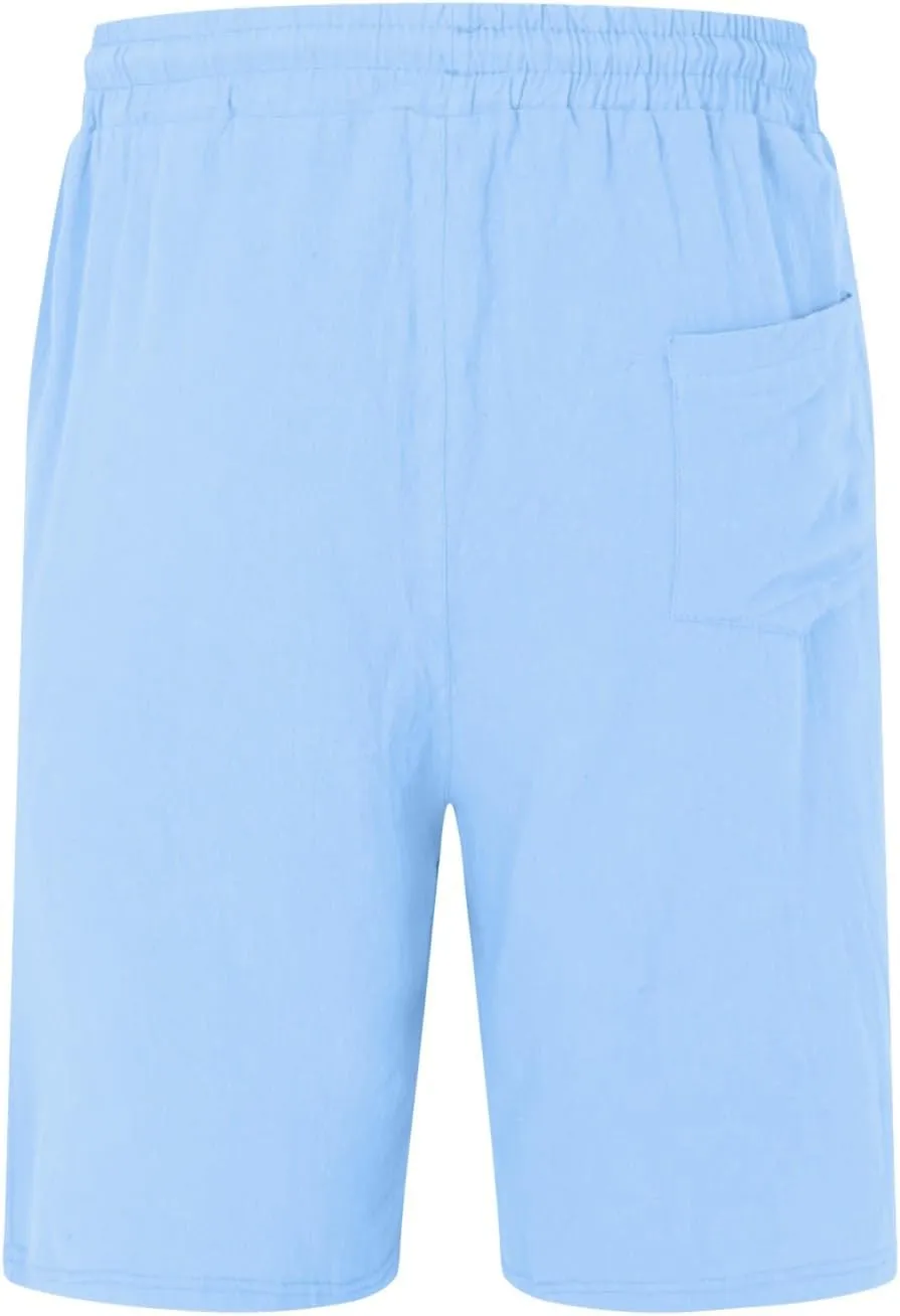 Mens Casual Hawaiian Shorts Drawstring Elastic Waist Lightweight Workout Summer Beach Shorts with Pockets