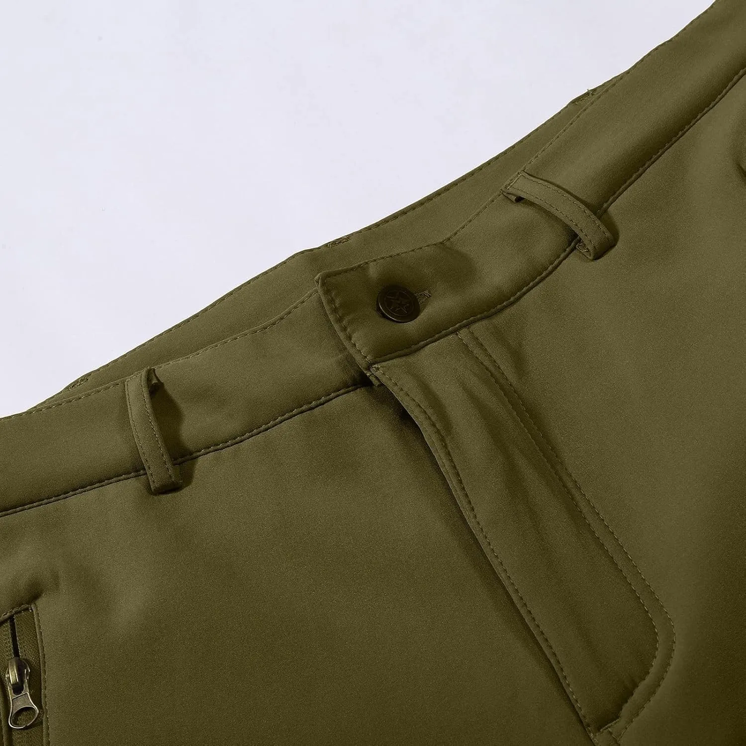 Men's Casual Pants Outdoor Loose Fit Comfortable Softshell Work Pants for Hiking Travel and Daily Wear