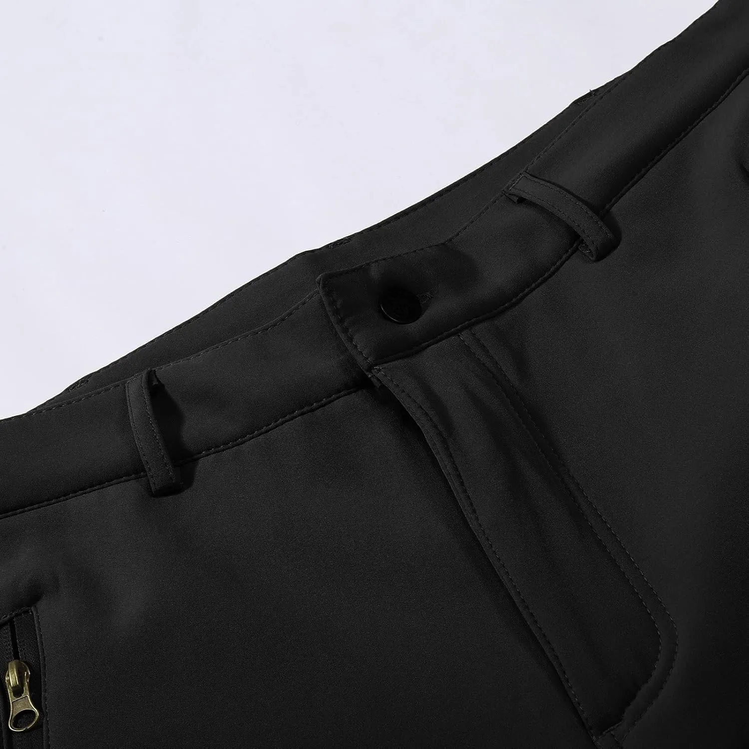 Men's Casual Pants Outdoor Loose Fit Comfortable Softshell Work Pants for Hiking Travel and Daily Wear