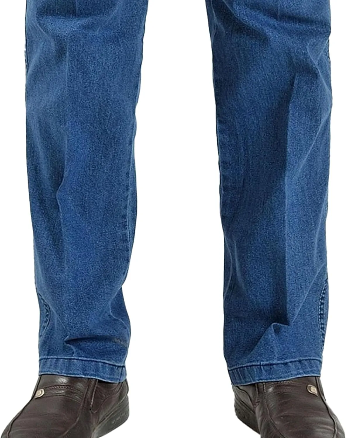 Men's Casual Straight Wide Leg Jeans Slim Fit Classic Elastic Waist Stretch Denim Pants Stylish Pants for Men