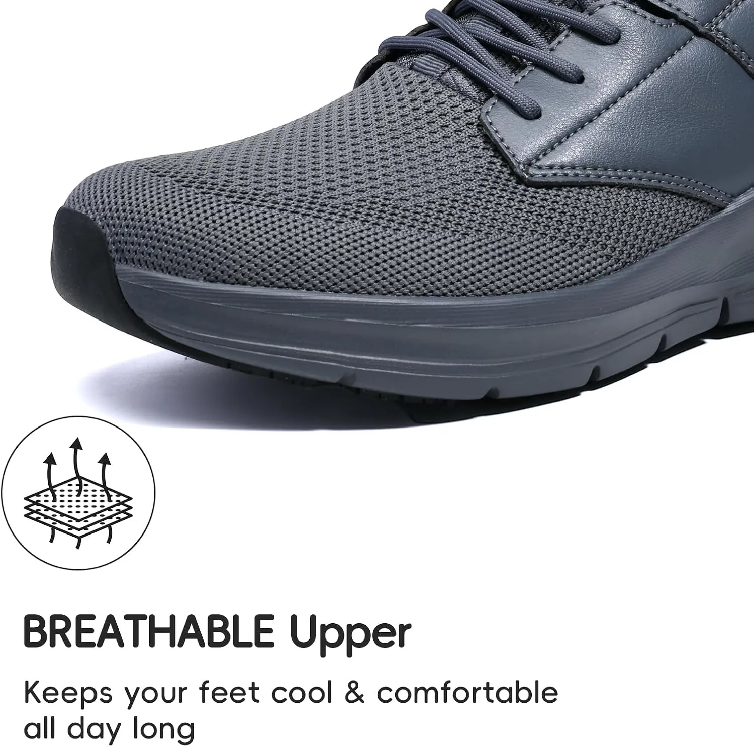 Mens Non Slip Work Whoes Slip Resistant Restaurant Waterproof Shoes Food Service Chef Kitchen Breathable Walking Sneakers