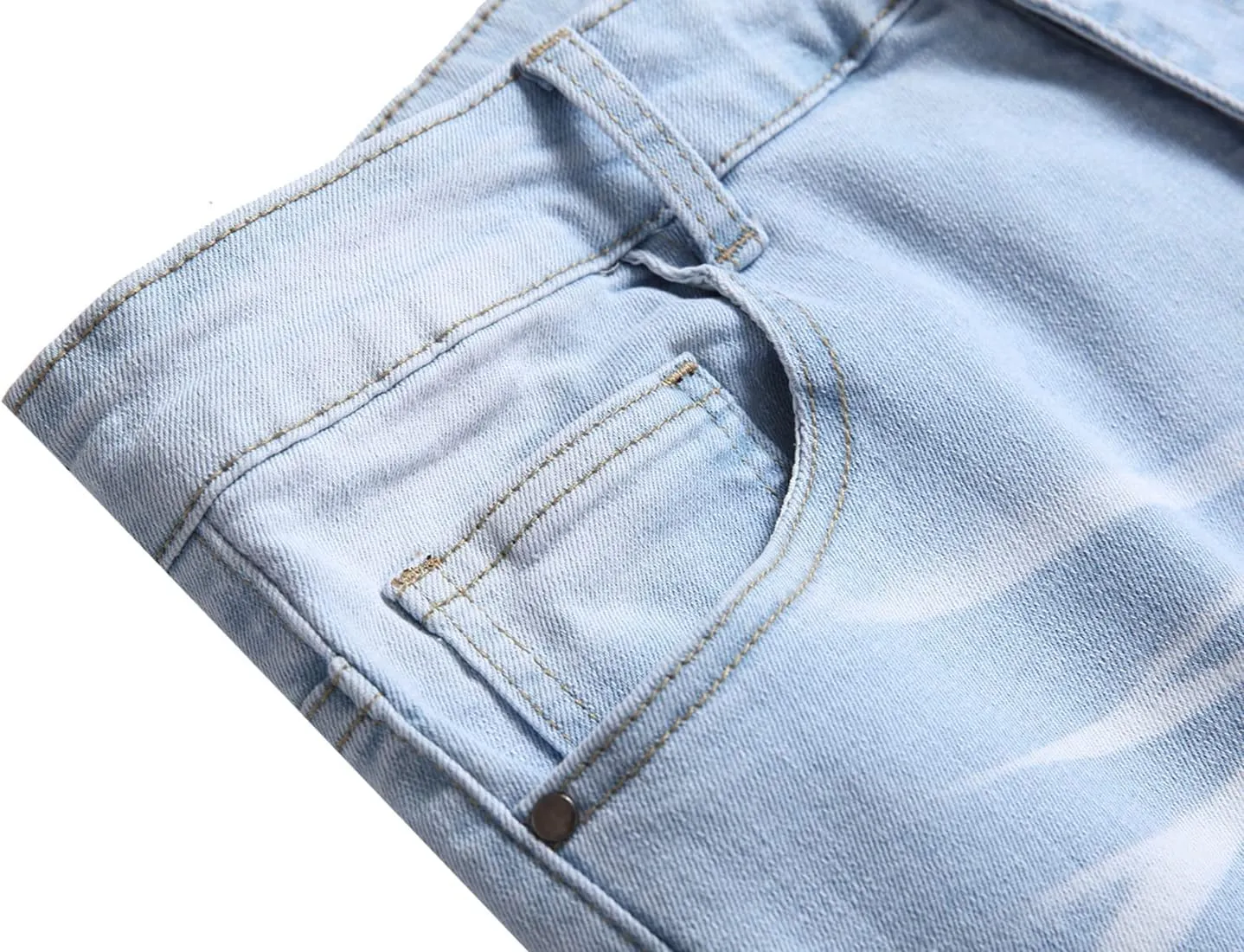 Men's Ripped Jeans Slim Fit Stretch Jeans Distressed Fashion Comfort Pants
