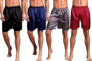 Mens Satin Boxer Shorts Pajamas Shorts Sleepwear Boxers Underwear Beach Shorts