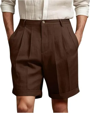 Men's Shorts Summer Lightweight Straight Leg Golf Pants Comfy Breathable Stretch Hiking Sweat Pants with Pockets
