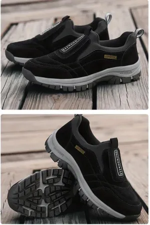 Men's Slip-On Hiking Sneakers, Wear-Resistant Non-Slip Outdoor Shoes for Hunting Trekking