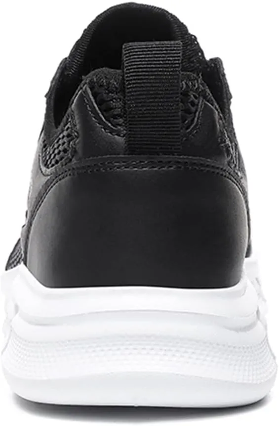 Men's Walking Shoes White Leather Sneakers Men's Casual Sneakers Mesh Breathable Walking Shoes Comfortable Casual Tennis New Running Athletic