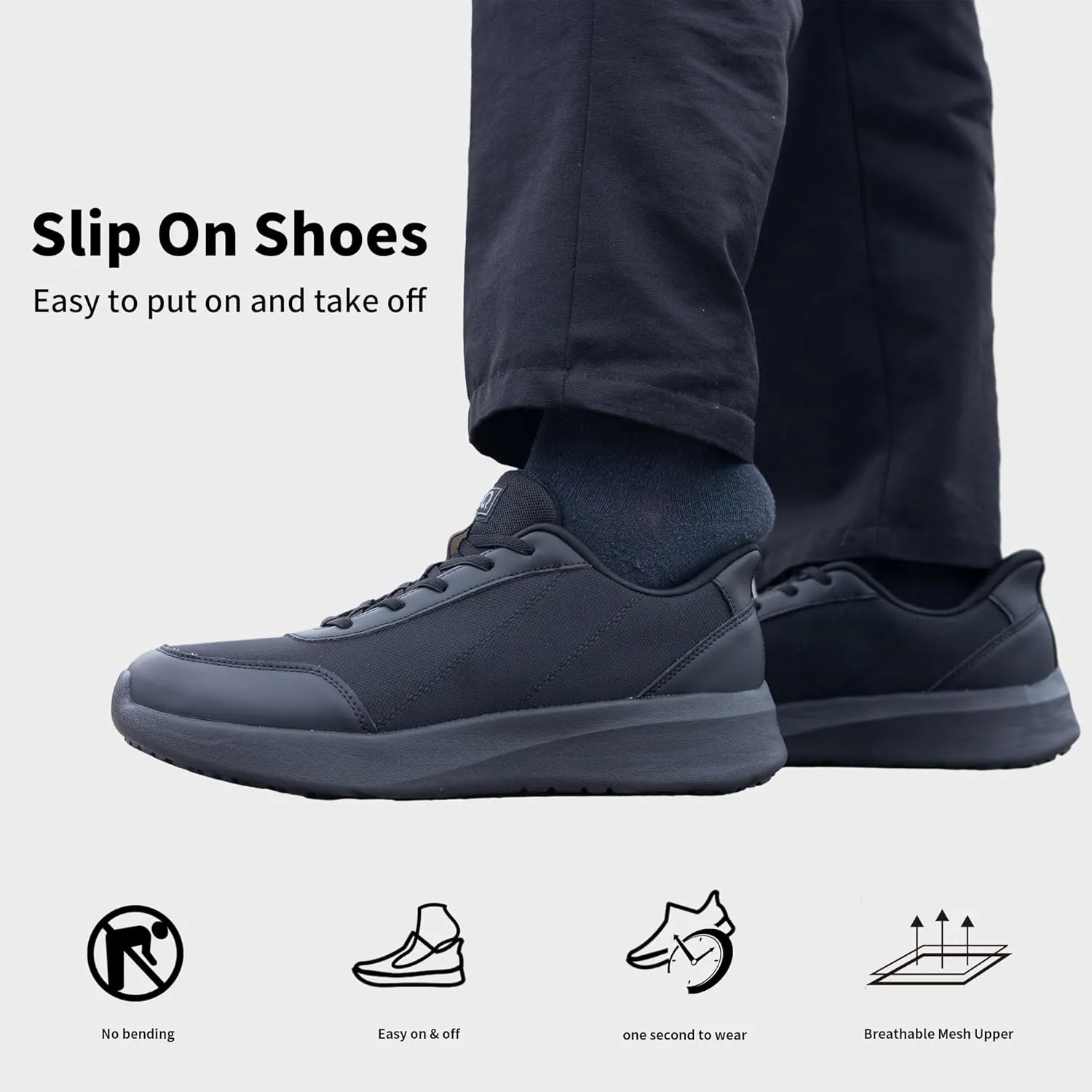 Mens Wide Toe Box Walking Shoes Arch Support Tennis Sneakers Zero Drop Minimalist Casual Shoes Size 7-12