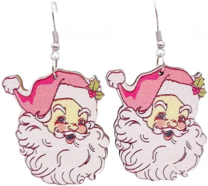 Merry Christmas Dangle Hoop Earring Lovely Festive Jewelry Hypoallergenic Christmas Earrings for Women jewelry