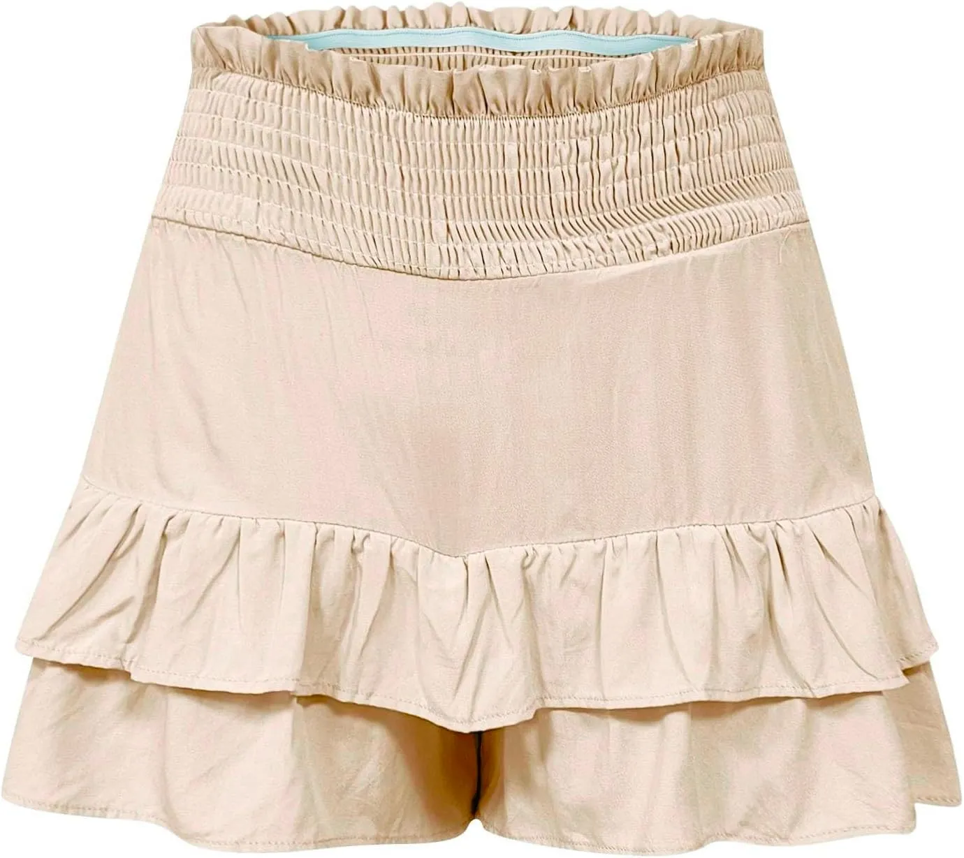 Mini Skirts for Women Summer High Waisted Ruffle Tiered Skorts Boho Flowy Linen Mini Skirts Beach Vacation Skirt