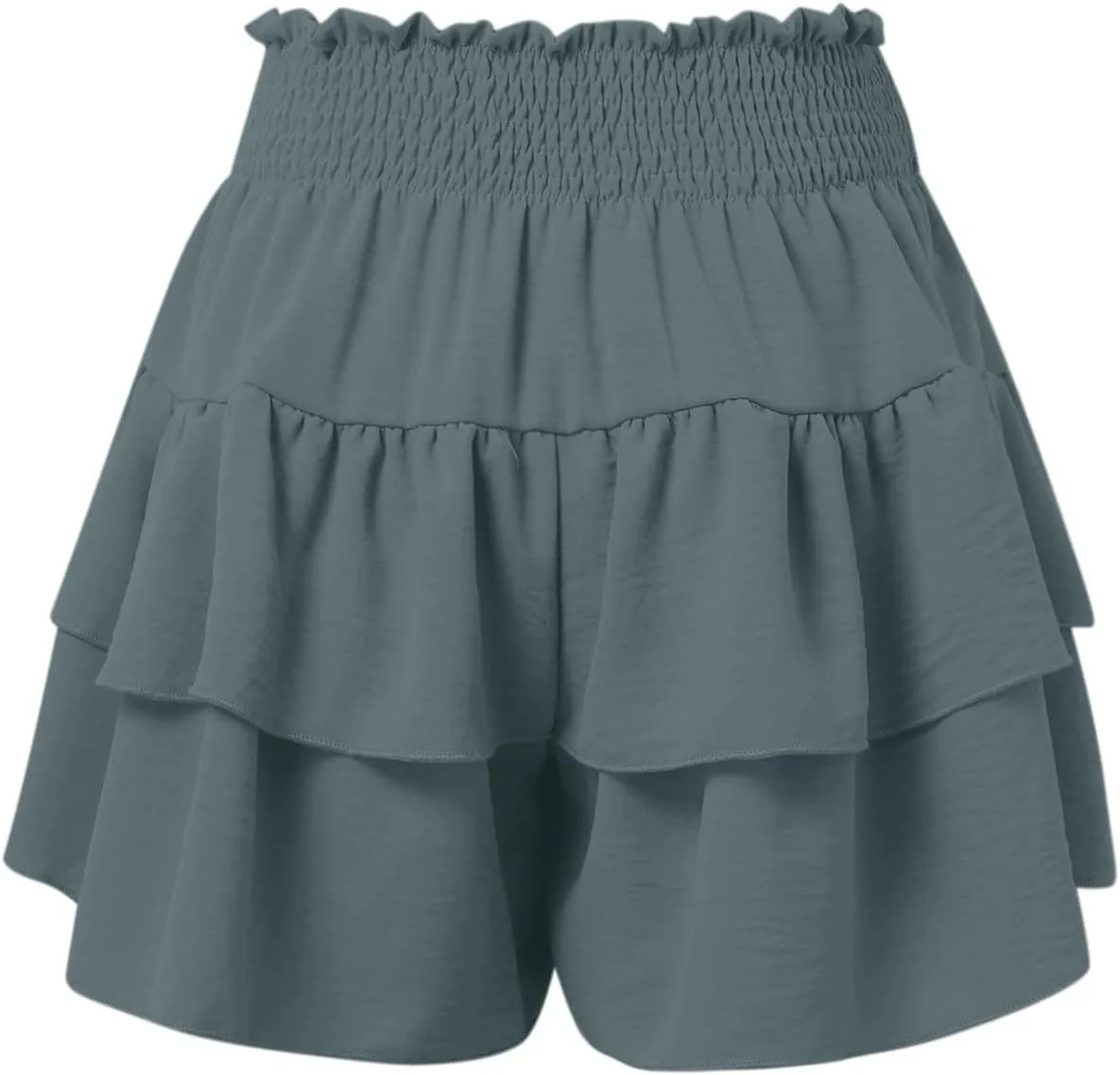 Mini Skirts for Women Summer High Waisted Ruffle Tiered Skorts Boho Flowy Linen Mini Skirts Beach Vacation Skirt