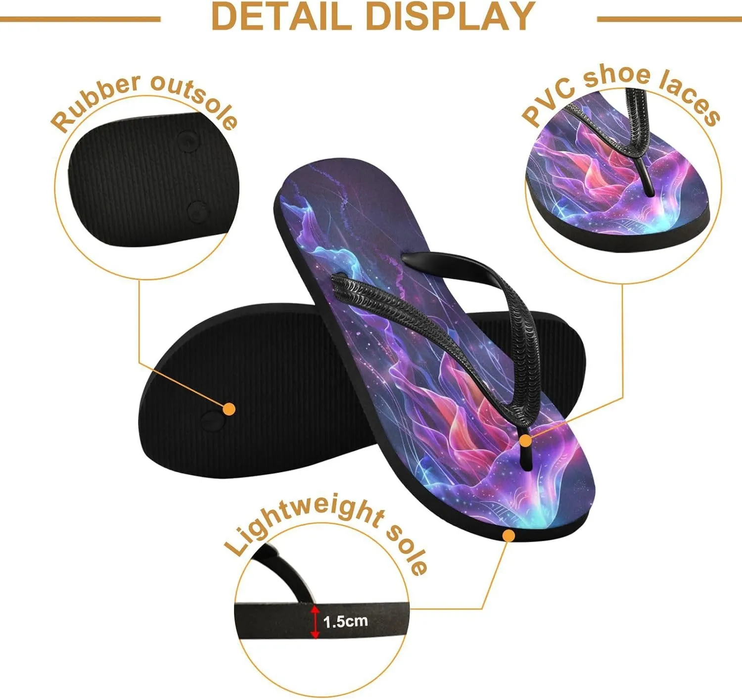 MNSRUU Flip Flops for Women Men Butterfly Black Flip Flops Womens Slides Men Sandals Shower Slippers Summer Non-Slip Flipflops for Swim Beach Bathroom, XS