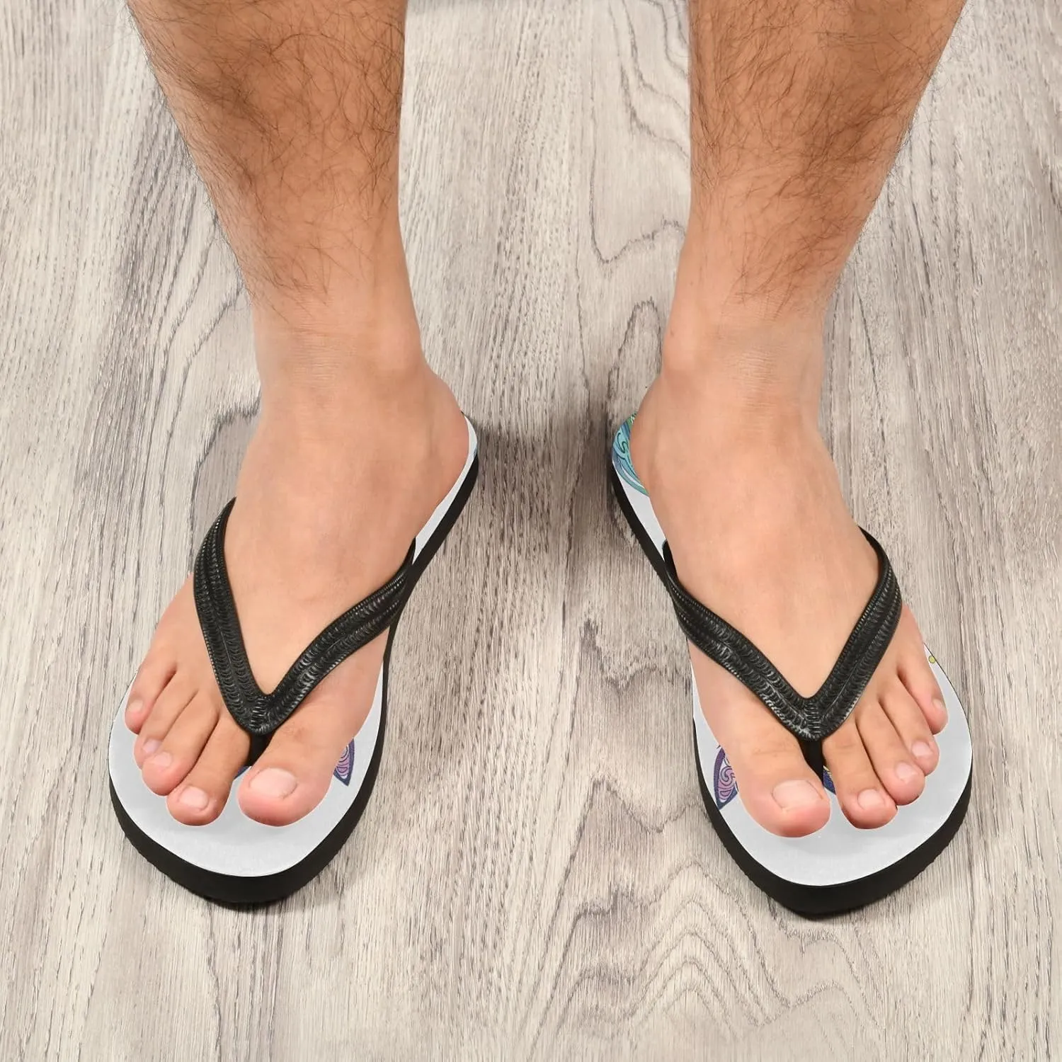 MNSRUU Flip Flops for Women Men Butterfly Black Flip Flops Womens Slides Men Sandals Shower Slippers Summer Non-Slip Flipflops for Swim Beach Bathroom, XS