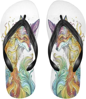 MNSRUU Flip Flops for Women Men Butterfly Black Flip Flops Womens Slides Men Sandals Shower Slippers Summer Non-Slip Flipflops for Swim Beach Bathroom, XS