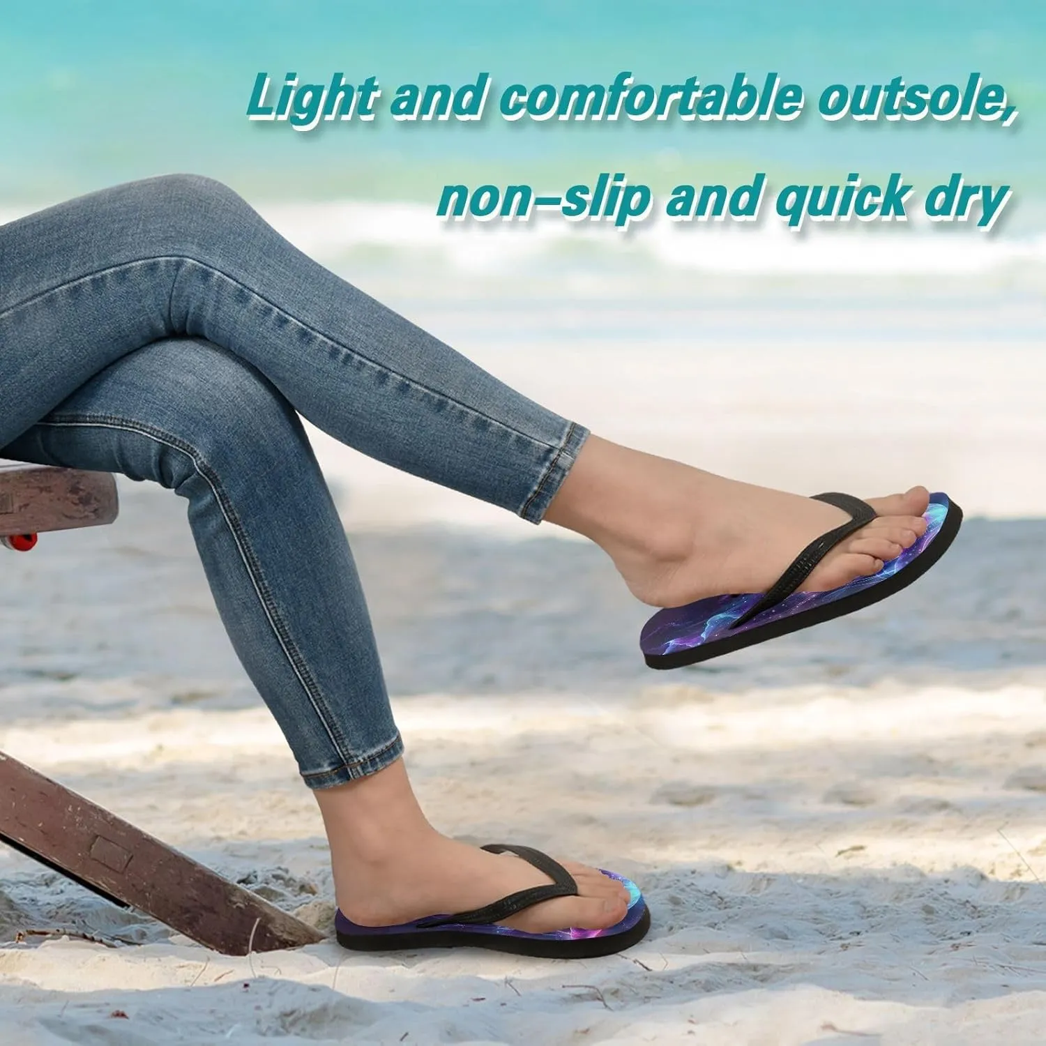 MNSRUU Flip Flops for Women Men Butterfly Black Flip Flops Womens Slides Men Sandals Shower Slippers Summer Non-Slip Flipflops for Swim Beach Bathroom, XS
