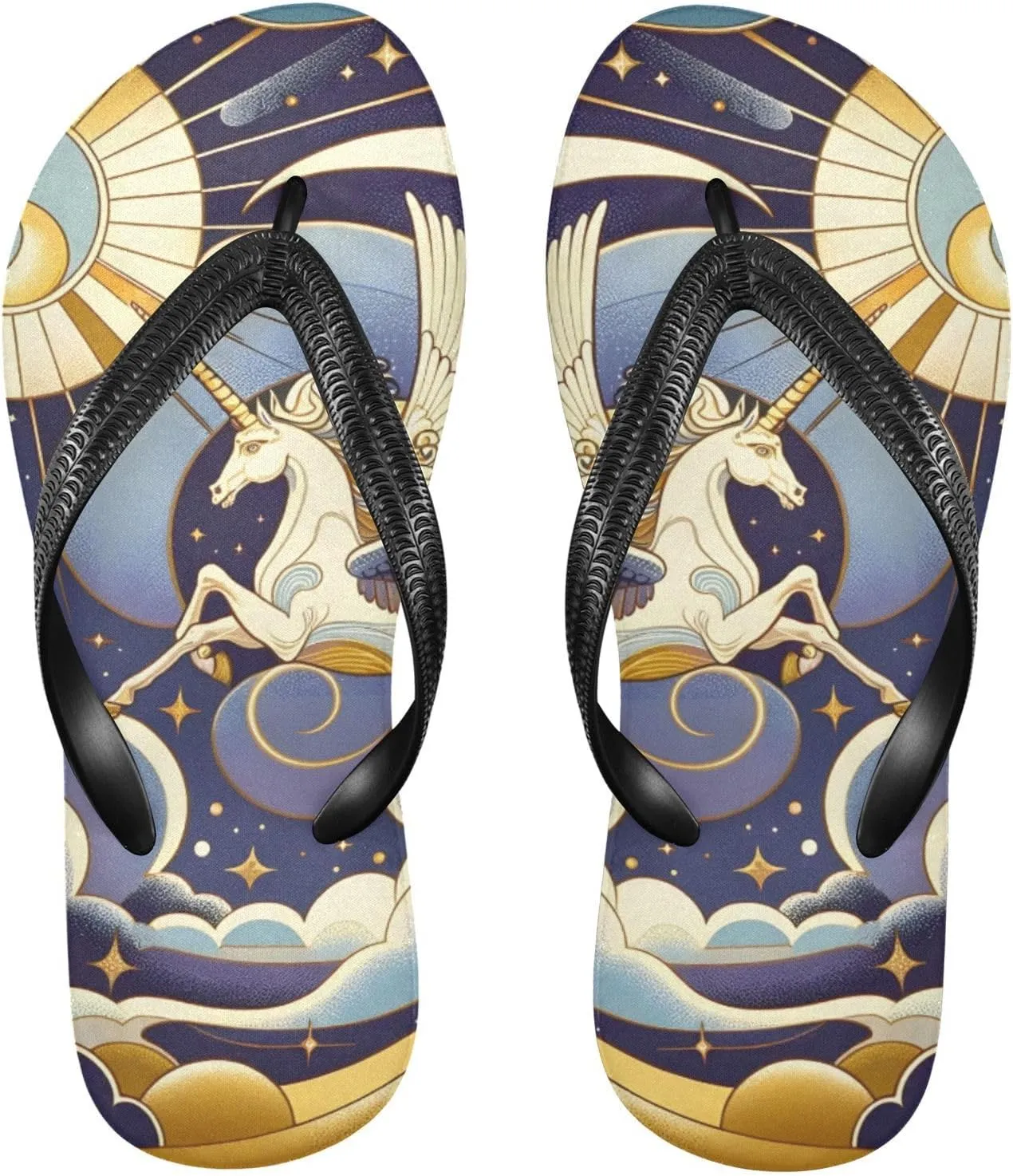 MNSRUU Flip Flops for Women Men Butterfly Black Flip Flops Womens Slides Men Sandals Shower Slippers Summer Non-Slip Flipflops for Swim Beach Bathroom, XS
