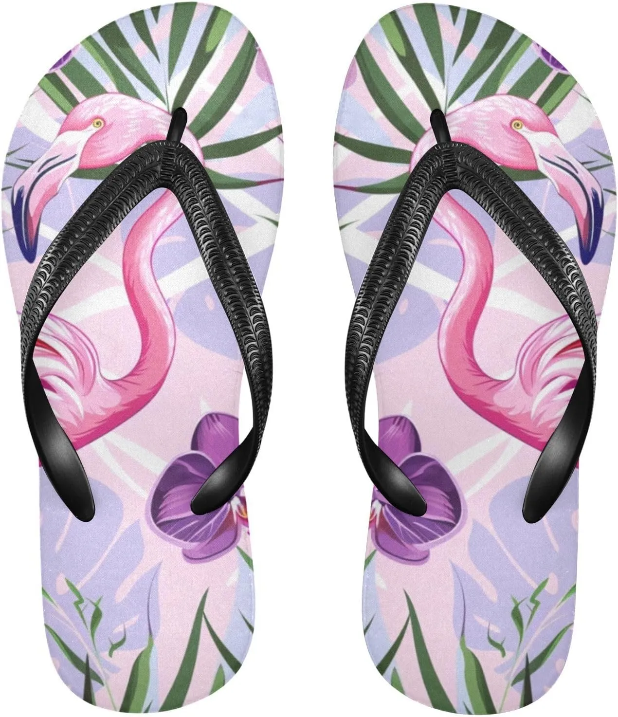 MNSRUU Flip Flops for Women Men Butterfly Black Flip Flops Womens Slides Men Sandals Shower Slippers Summer Non-Slip Flipflops for Swim Beach Bathroom, XS