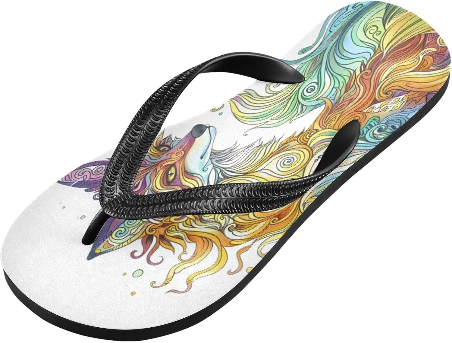 MNSRUU Flip Flops for Women Men Butterfly Black Flip Flops Womens Slides Men Sandals Shower Slippers Summer Non-Slip Flipflops for Swim Beach Bathroom, XS