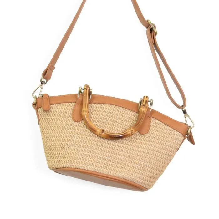 Natural Straw Millie Basket Crossbody