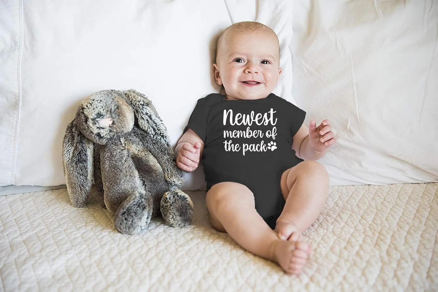 Newest Member of the Pack - Funny Baby Essentials Bodysuit - Baby Boy Clothes Newborn Outfit