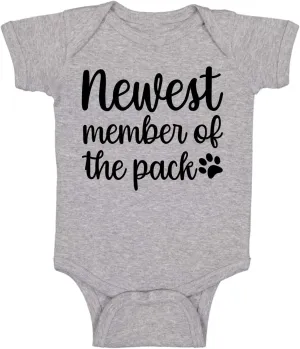 Newest Member of the Pack - Funny Baby Essentials Bodysuit - Baby Boy Clothes Newborn Outfit