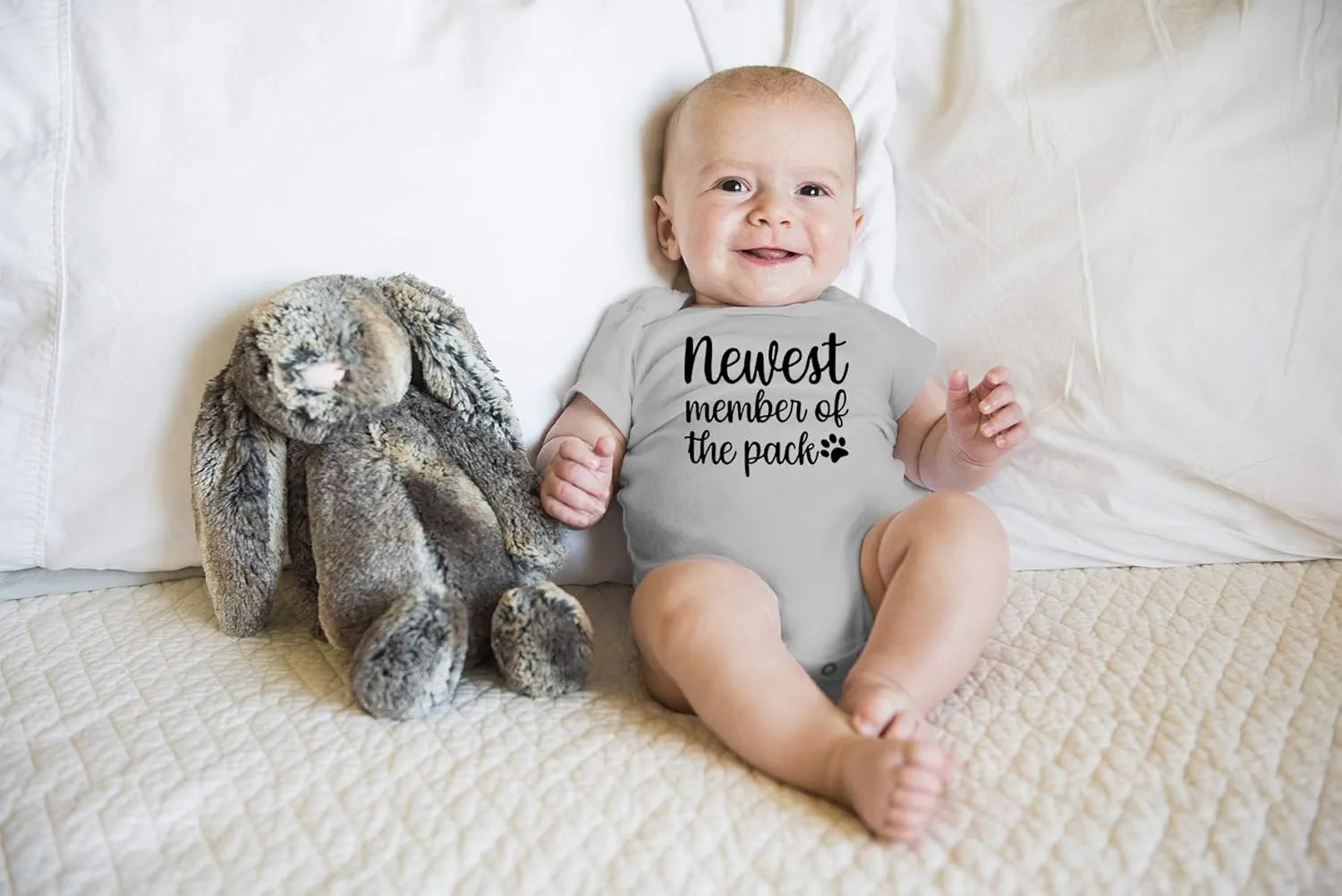 Newest Member of the Pack - Funny Baby Essentials Bodysuit - Baby Boy Clothes Newborn Outfit