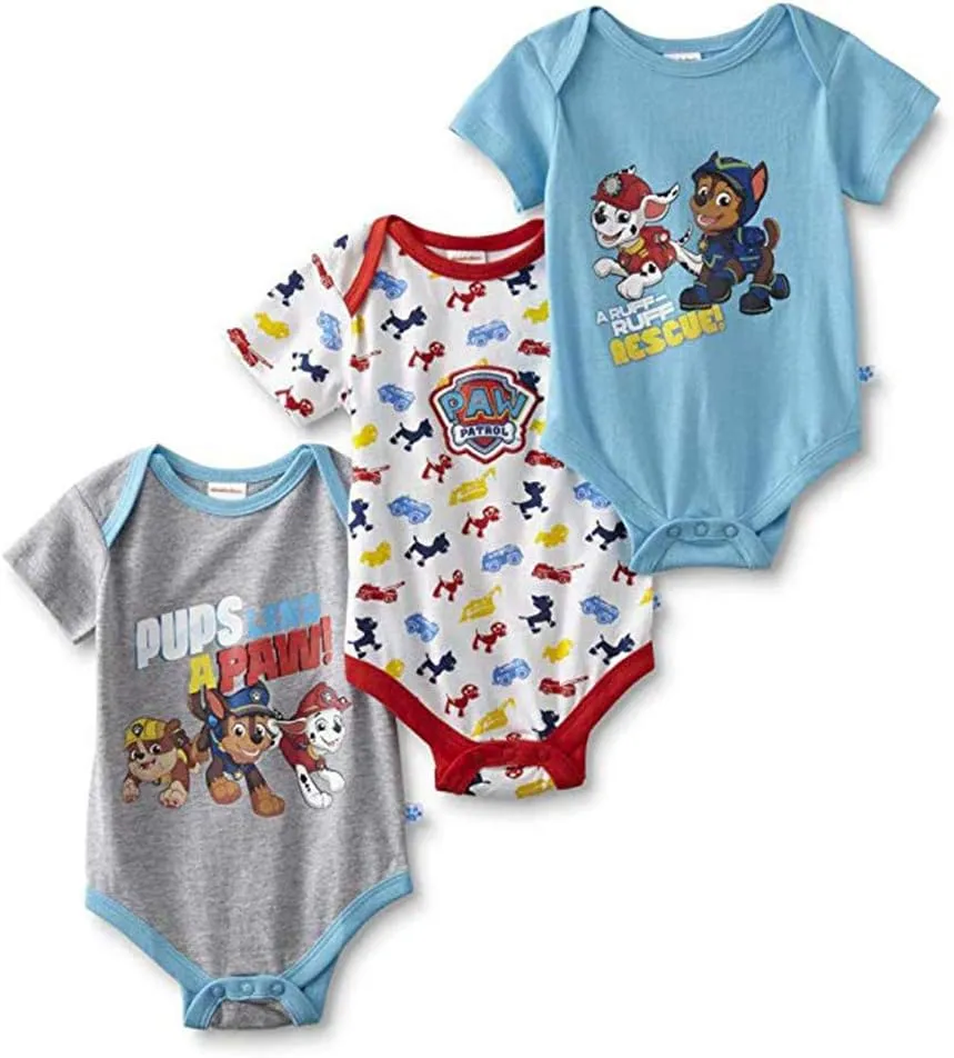 Nickelodeon Paw Patrol Baby Boys Three-Pack Bodysuits
