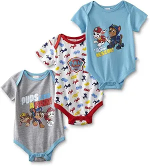 Nickelodeon Paw Patrol Baby Boys Three-Pack Bodysuits