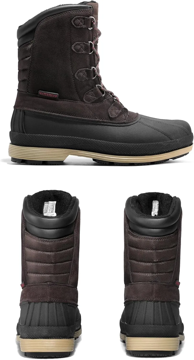 NORTIV 8 Men's Insulated Waterproof Work Winter Snow Boots