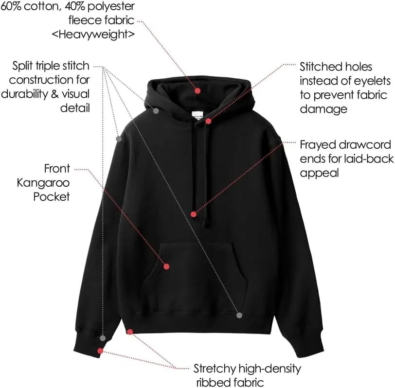 Ohoo Mens Hoodie Pullover Heavyweight Thick Fleece Lined Warm Hoodies Relaxed Fit Workout Hooded Sweatshirt