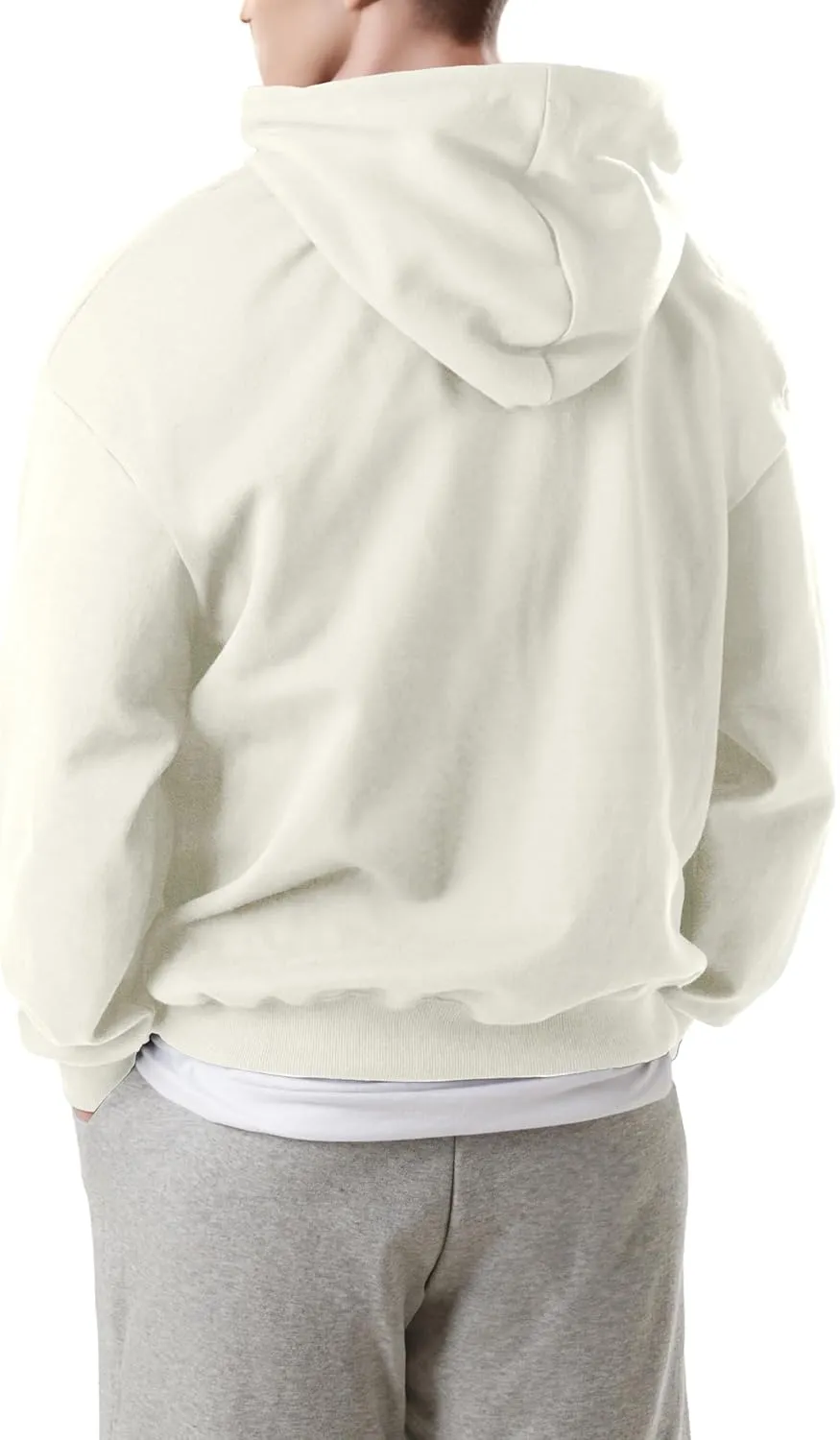 Ohoo Mens Hoodie Pullover Heavyweight Thick Fleece Lined Warm Hoodies Relaxed Fit Workout Hooded Sweatshirt