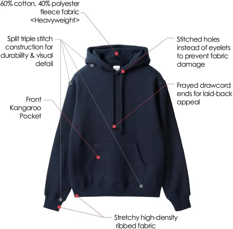 Ohoo Mens Hoodie Pullover Heavyweight Thick Fleece Lined Warm Hoodies Relaxed Fit Workout Hooded Sweatshirt