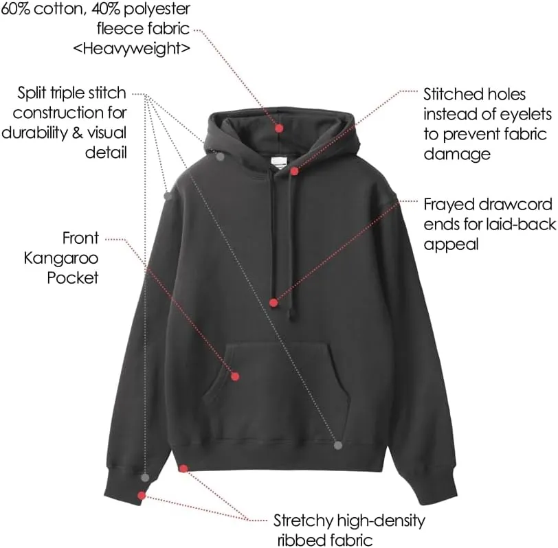 Ohoo Mens Hoodie Pullover Heavyweight Thick Fleece Lined Warm Hoodies Relaxed Fit Workout Hooded Sweatshirt