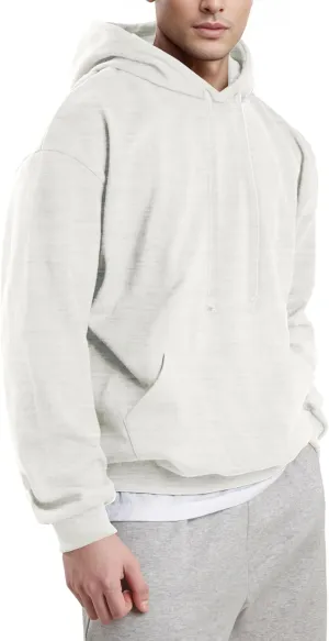 Ohoo Mens Hoodie Pullover Heavyweight Thick Fleece Lined Warm Hoodies Relaxed Fit Workout Hooded Sweatshirt