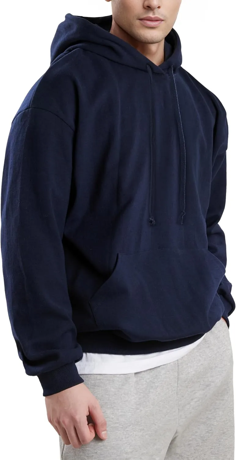 Ohoo Mens Hoodie Pullover Heavyweight Thick Fleece Lined Warm Hoodies Relaxed Fit Workout Hooded Sweatshirt