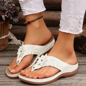 Orthopedic Sandals for Women,Flip Flop Wedge Sandals for Women 2025,Open Toe Platform Sandals,Arch Support Plantar Fasciitis Orthotic Slippers Women Flip Flops, Slip on Beach Sandals Dress Shoes
