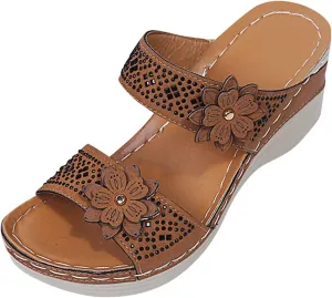 Orthopedic Slippers Women Indoor Wide Toe Box Shoes Women Orthopedic Slip On Dressy Wedges Dressy Sandals Women Comfortable Walking Shoes Women Arch Support Wide Women Platform Shoes